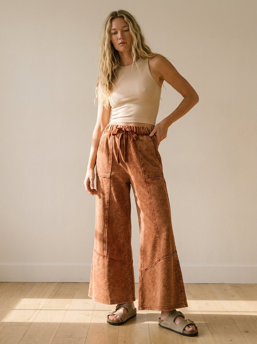 Freeform French Terry Exposed Seam Pants - Westly