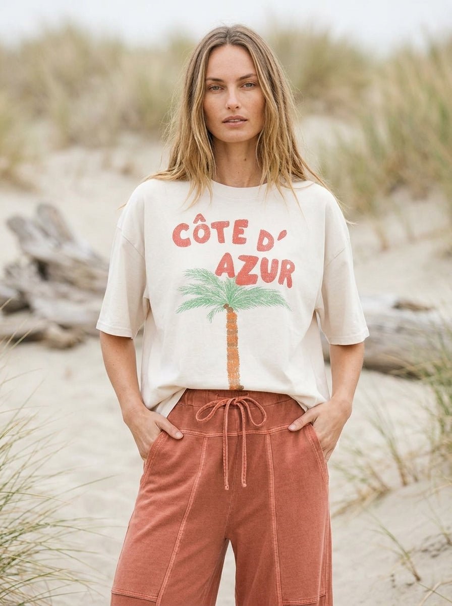 French Riviera Oversized Graphic Tee - Westly