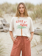 French Riviera Oversized Graphic Tee - Westly