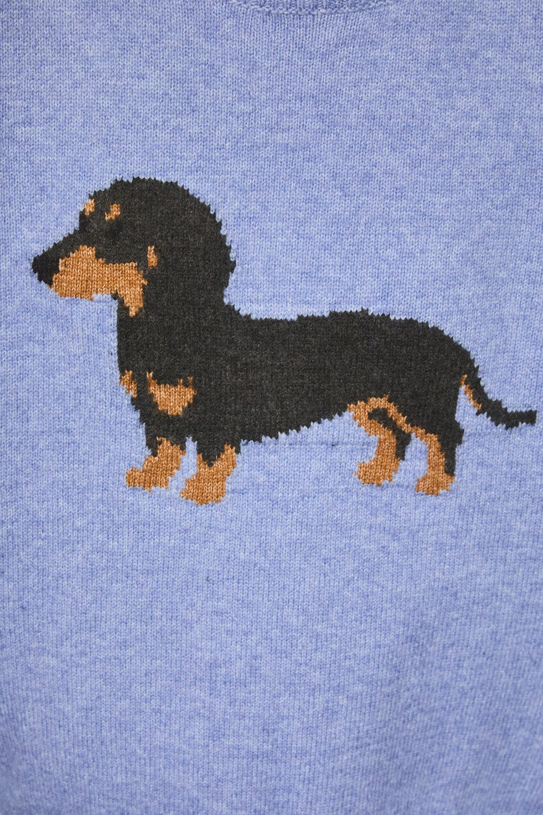 Fritz Dachshund Knit Sweater in Blue — product photo 05