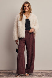Frostline Shaggy Faux Fur Jacket in Ivory, photo 15