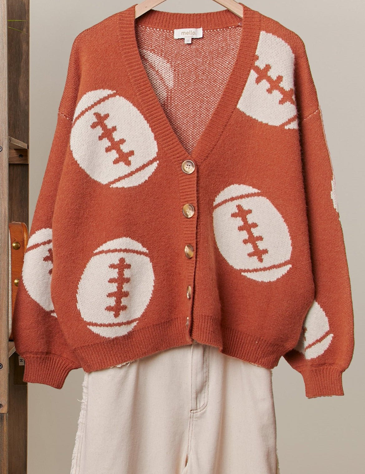 Game Day Button V - Neck Cardigan - Westly
