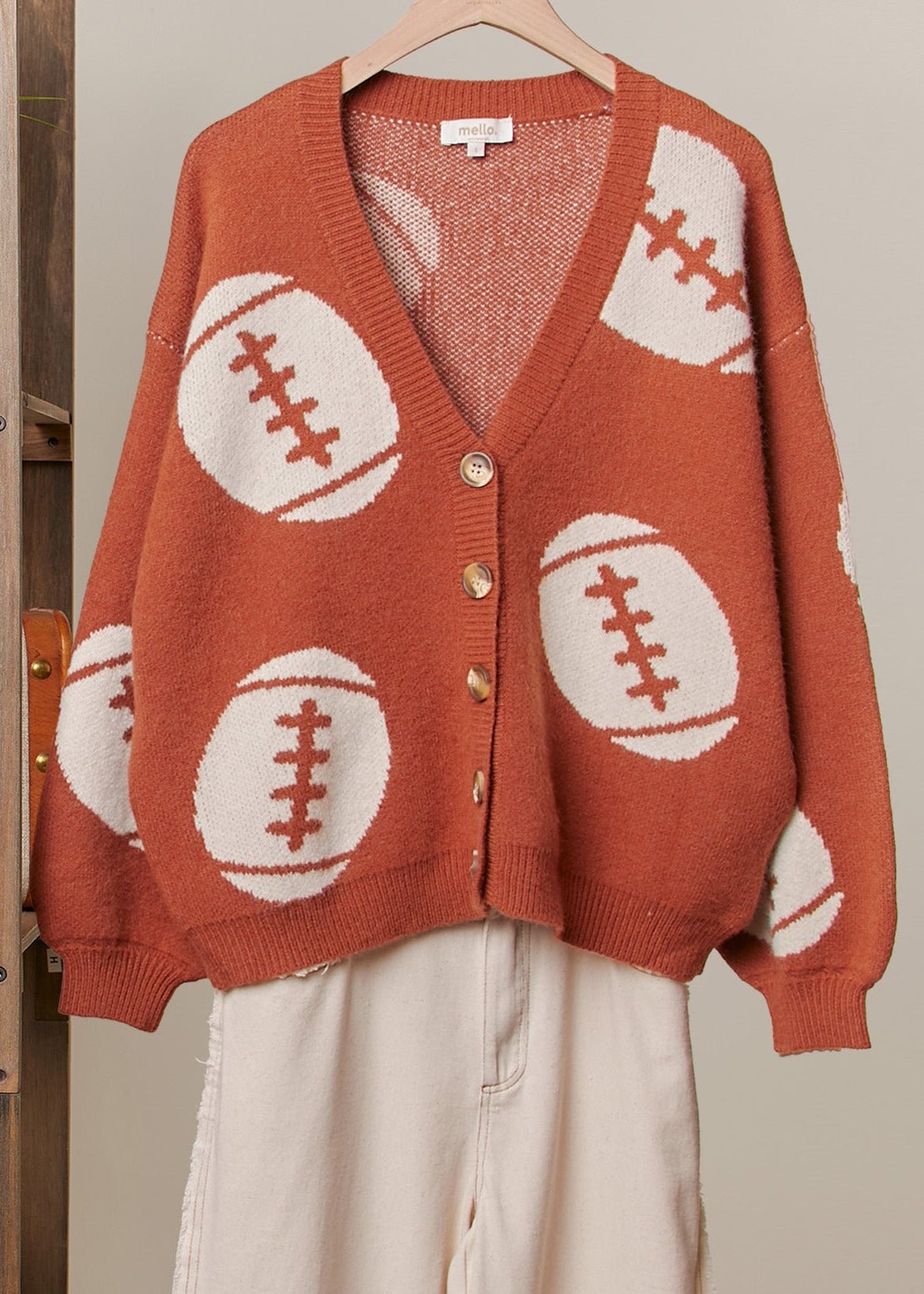Game Day Button V - Neck Cardigan - Westly