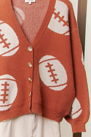 Game Day Button V - Neck Cardigan - Westly