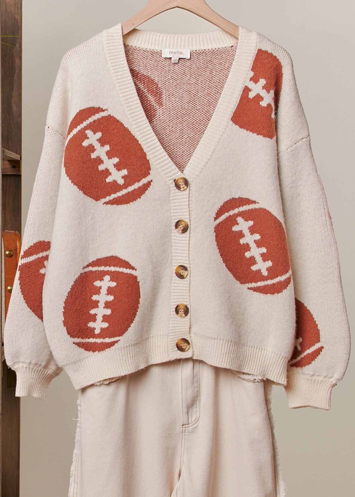 Game Day Button V - Neck Cardigan - Westly