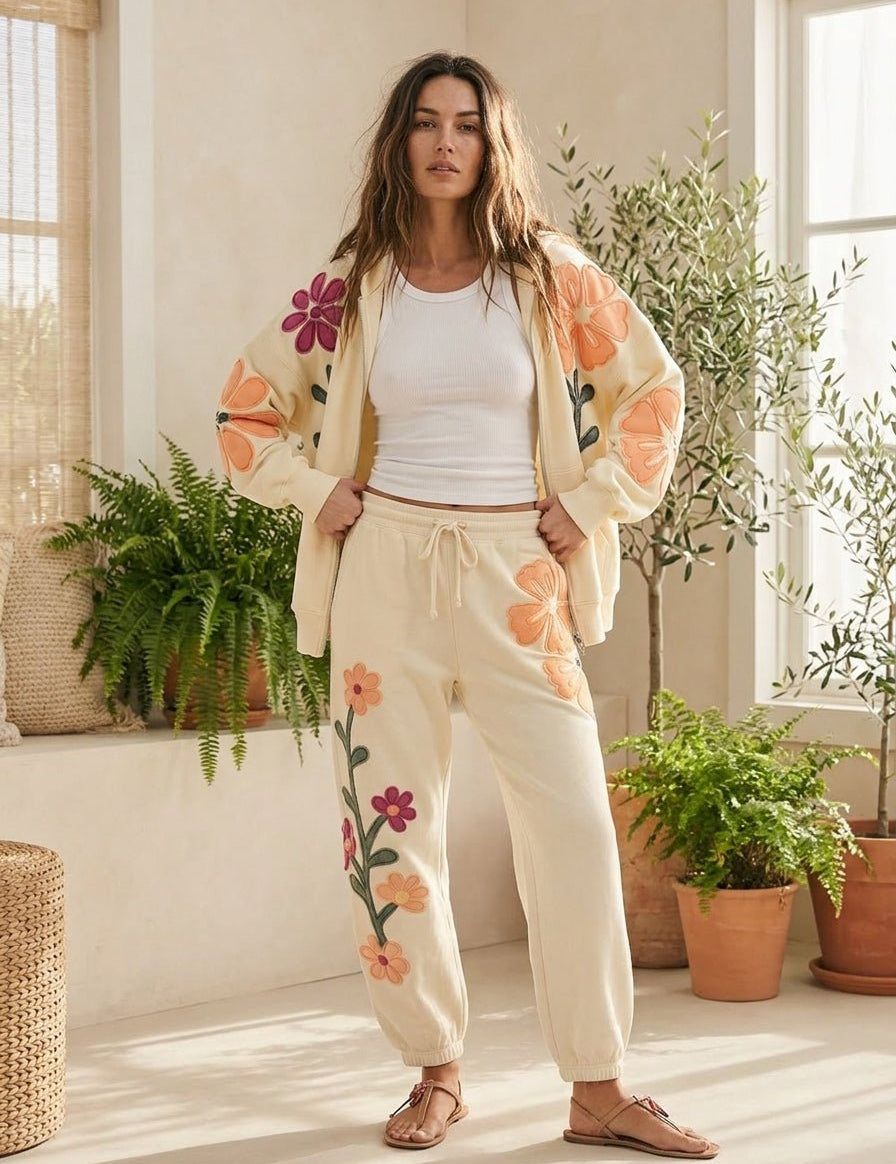 Garden Party Washed Patchwork Joggers - Westly