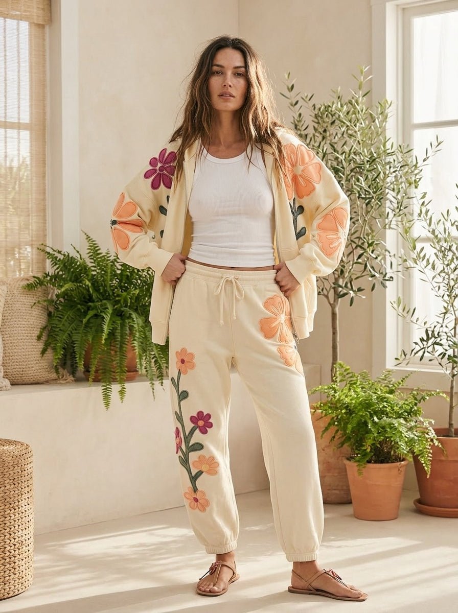 Garden Party Washed Patchwork Joggers - Westly
