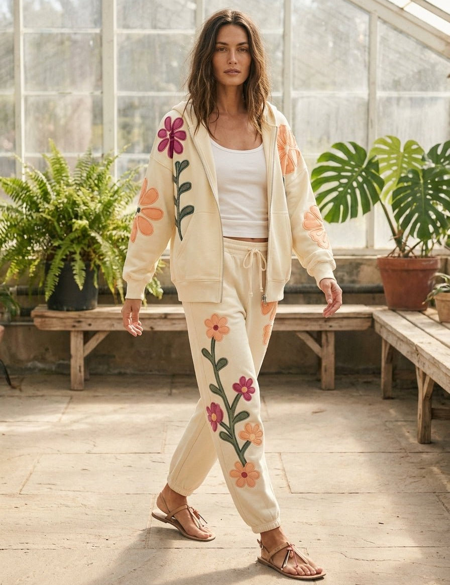 Garden Party Washed Patchwork Joggers - Westly