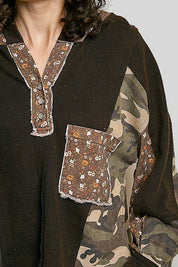 Georgia Camo Floral Thermal Hoodie - Westly