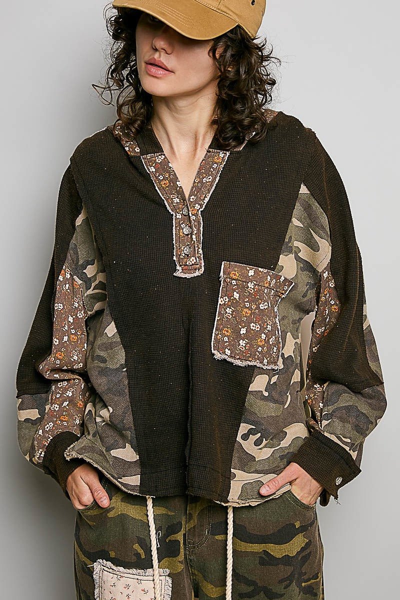 Georgia Camo Floral Thermal Hoodie - Westly