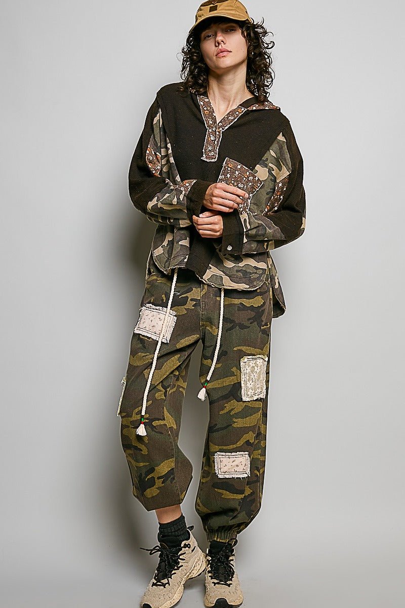 Georgia Camo Floral Thermal Hoodie - Westly