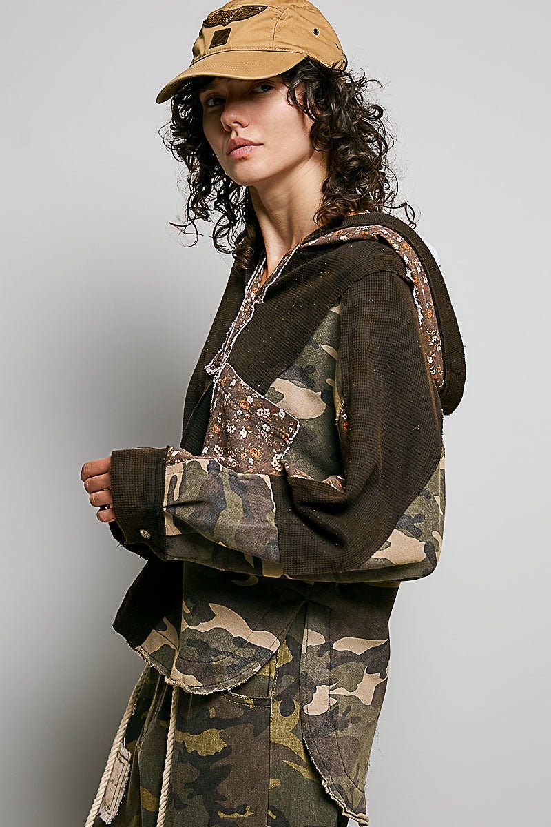 Georgia Camo Floral Thermal Hoodie - Westly