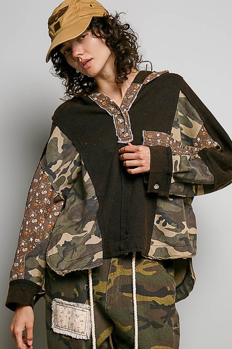 Georgia Camo Floral Thermal Hoodie - Westly
