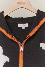 Ghost Town Ghost Patch Zip Up Hoodie - Westly