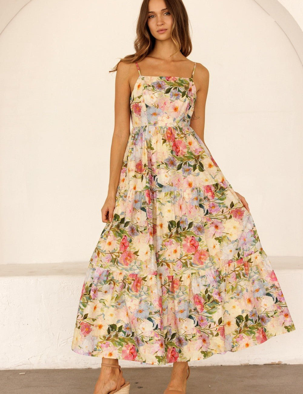 Giverny Floral Tiered Maxi Dress - Westly
