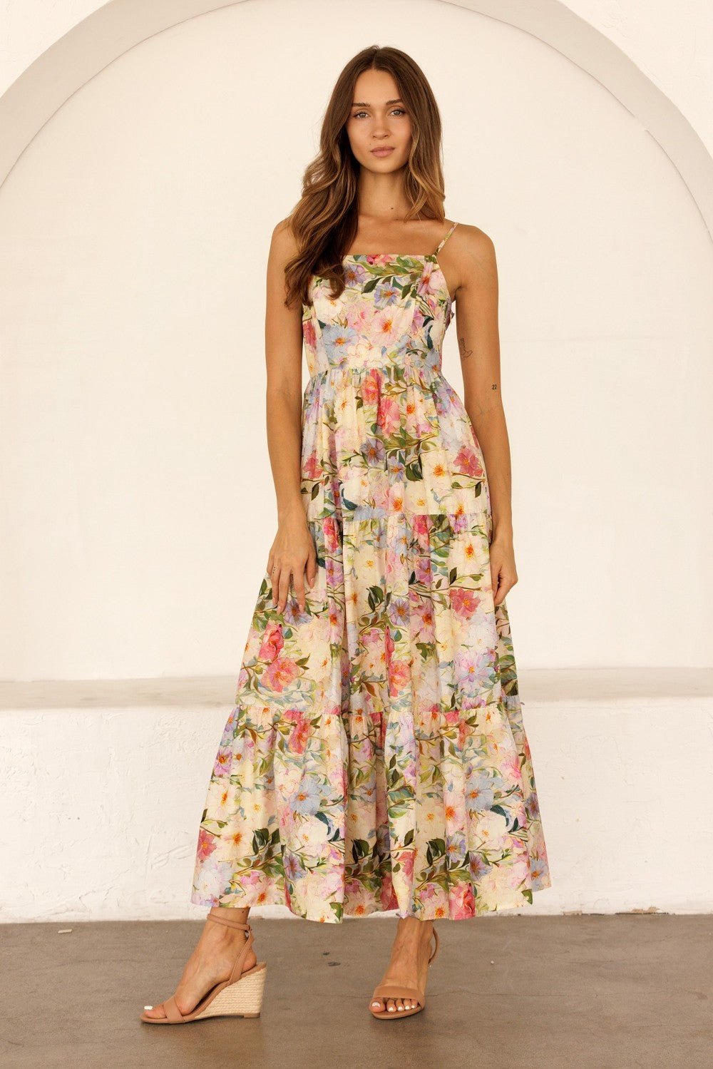 Giverny Floral Tiered Maxi Dress - Westly