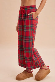 Glencoe Cropped Plaid Wide Leg Pants - Westly