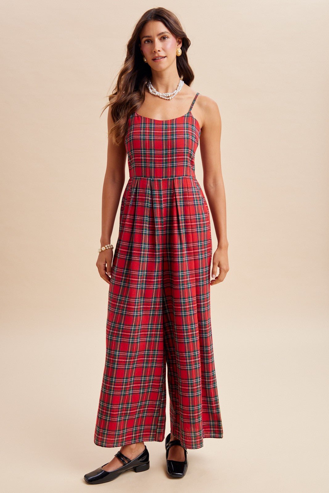 Glenhaven Plaid Wide Leg Jumpsuit - Westly