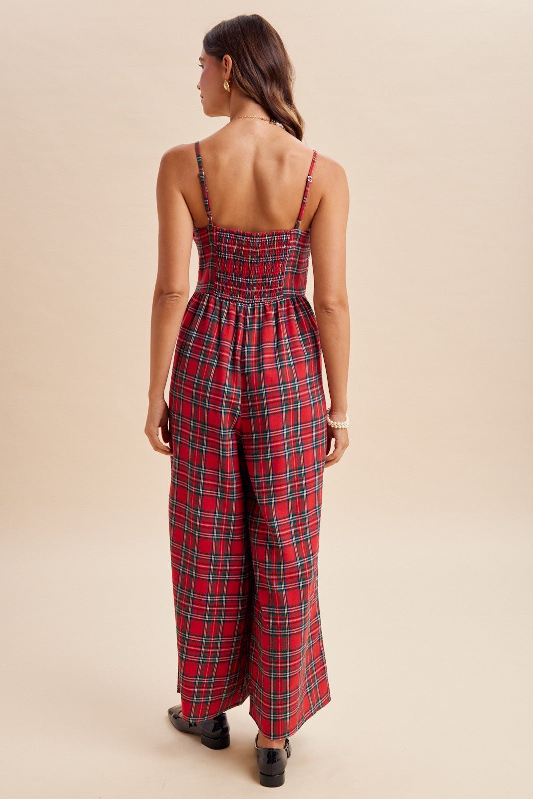 Glenhaven Plaid Wide Leg Jumpsuit - Westly
