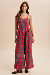 Glenhaven Plaid Wide Leg Jumpsuit - Westly