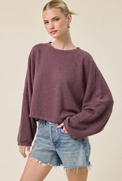 Glint Cropped Knit Pullover - Westly