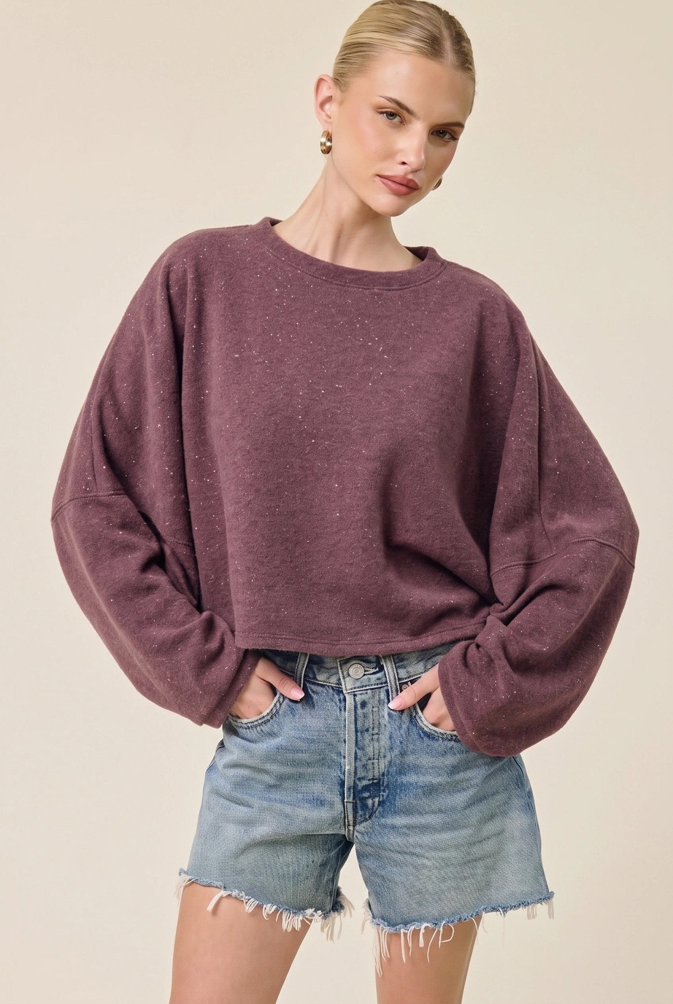 Glint Cropped Knit Pullover - Westly