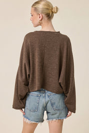 Glint Cropped Knit Pullover - Westly