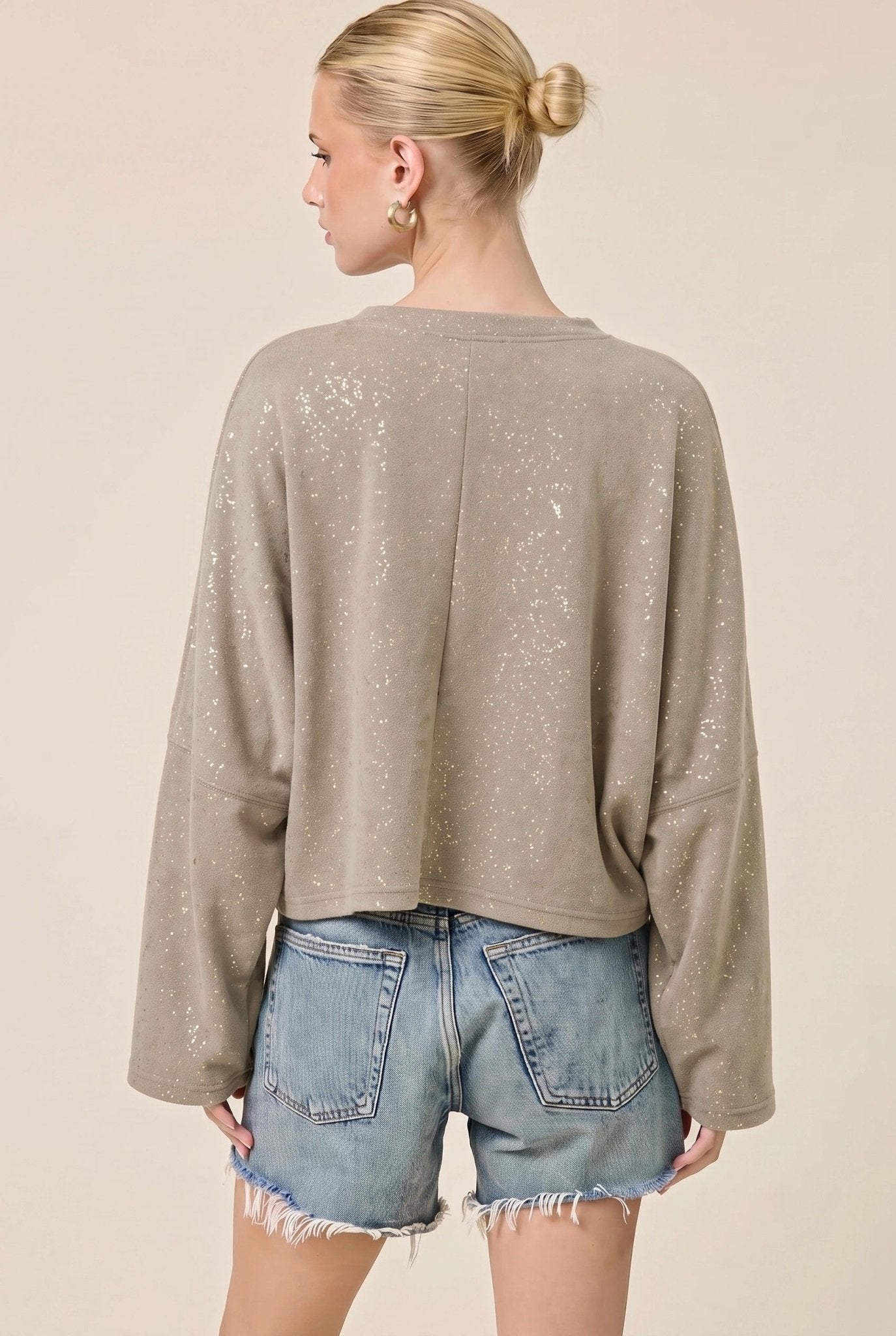 Glint Cropped Knit Pullover - Westly