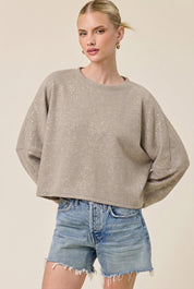Glint Cropped Knit Pullover - Westly