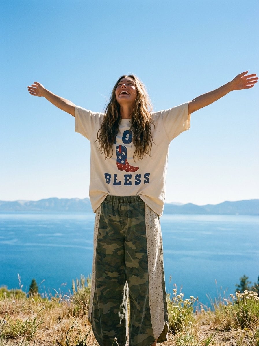 God Bless Cowboy Boot Graphic Tee - Westly