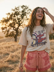 God Bless Oversized Graphic Tee - Westly