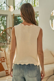 Golden Girl Embroidered Heirloom Vest - Westly