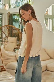Golden Girl Embroidered Heirloom Vest - Westly