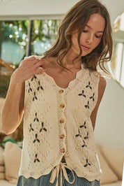 Golden Girl Embroidered Heirloom Vest - Westly