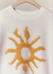 Golden Hour Cozy Knit Sun Patch Sweater - Westly