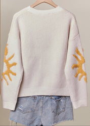Golden Hour Cozy Knit Sun Patch Sweater - Westly