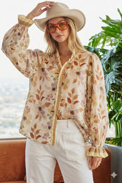 Goldie Ruffle Trim Floral Blouse - Westly