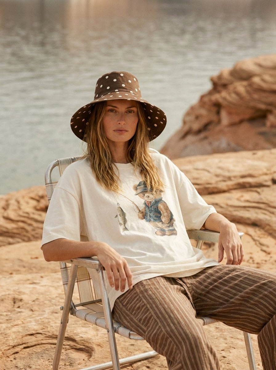 Gone Fishing Oversized Graphic Tee - Westly
