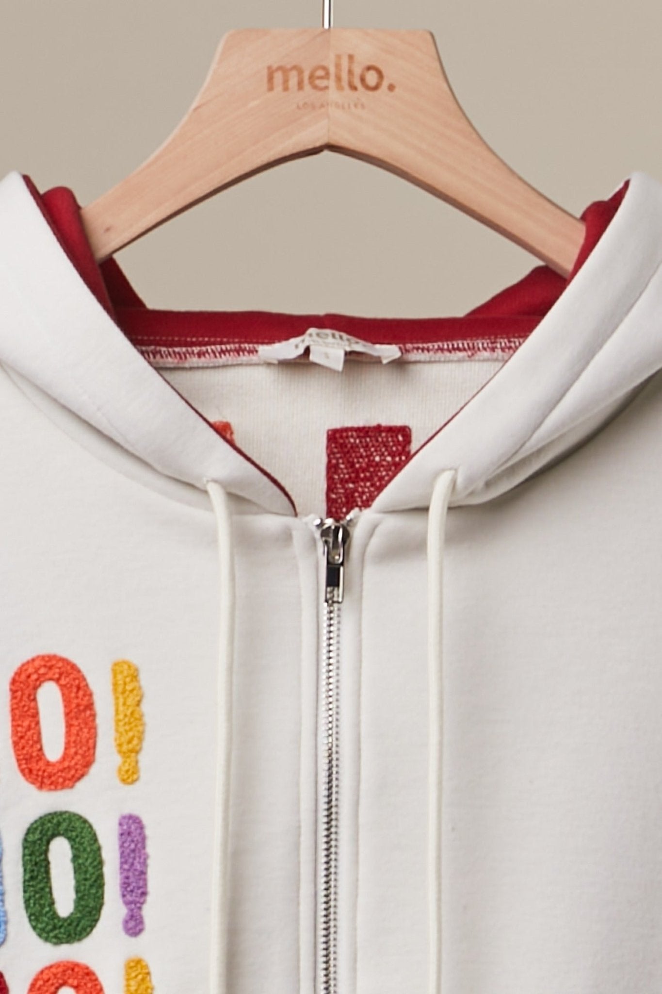 Good Cheer Appliqué Oversized Zip-Up Hoodie - Westly