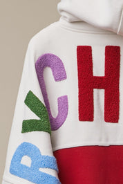 Good Cheer Appliqué Oversized Zip-Up Hoodie - Westly