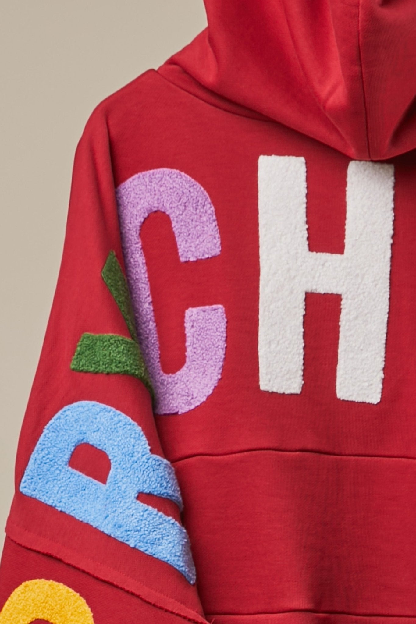 Good Cheer Appliqué Oversized Zip-Up Hoodie - Westly