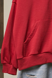 Good Cheer Appliqué Oversized Zip-Up Hoodie - Westly