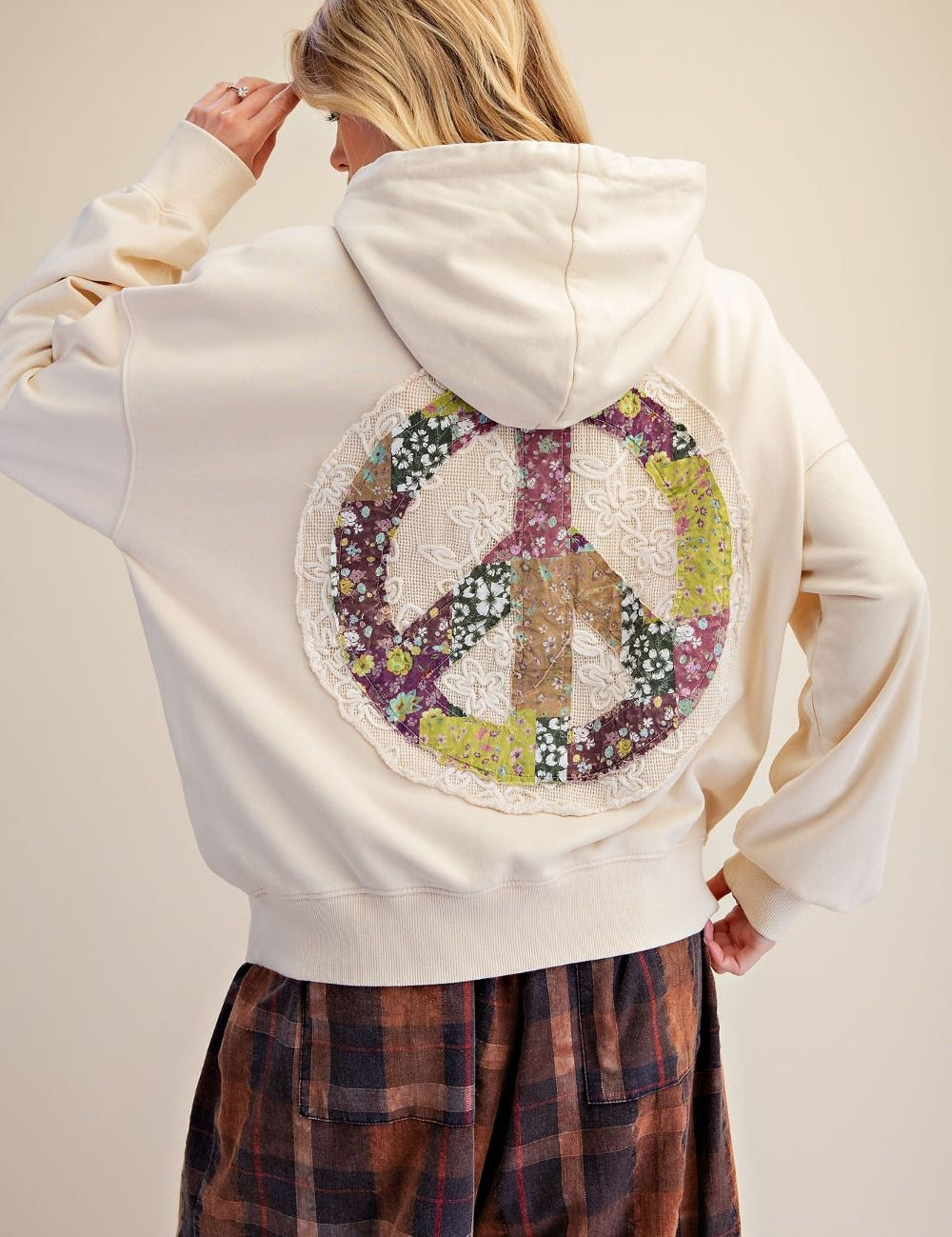 Good Company Peace Patch Washed Terry Hoodie - Westly