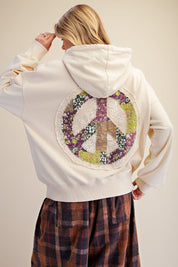 Good Company Peace Patch Washed Terry Hoodie - Westly