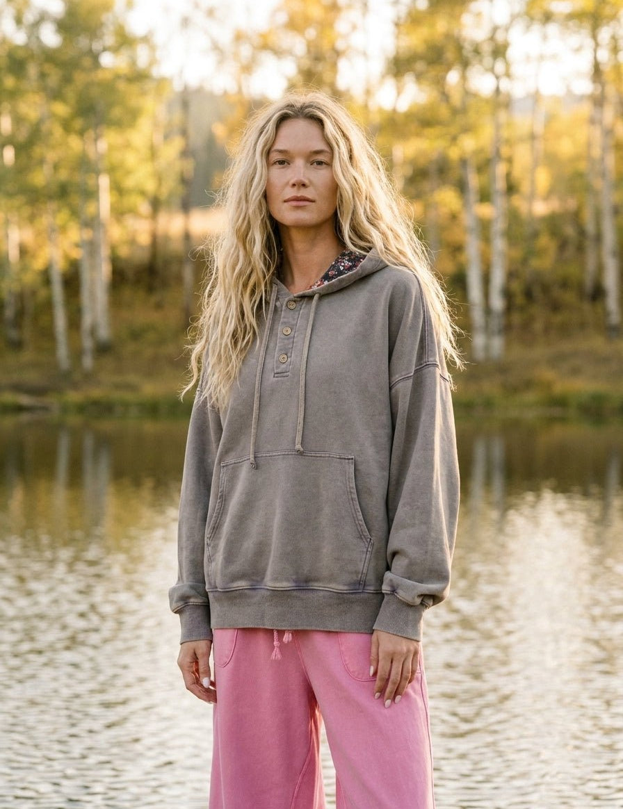 Good Company Peace Patch Washed Terry Hoodie - Westly