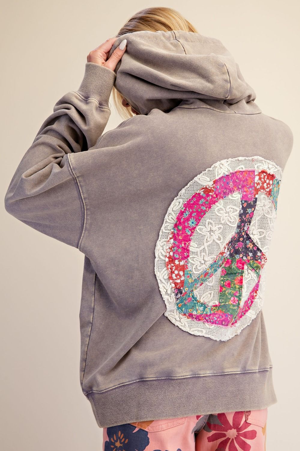 Good Company Peace Patch Washed Terry Hoodie - Westly