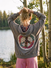 Good Company Peace Patch Washed Terry Hoodie - Westly