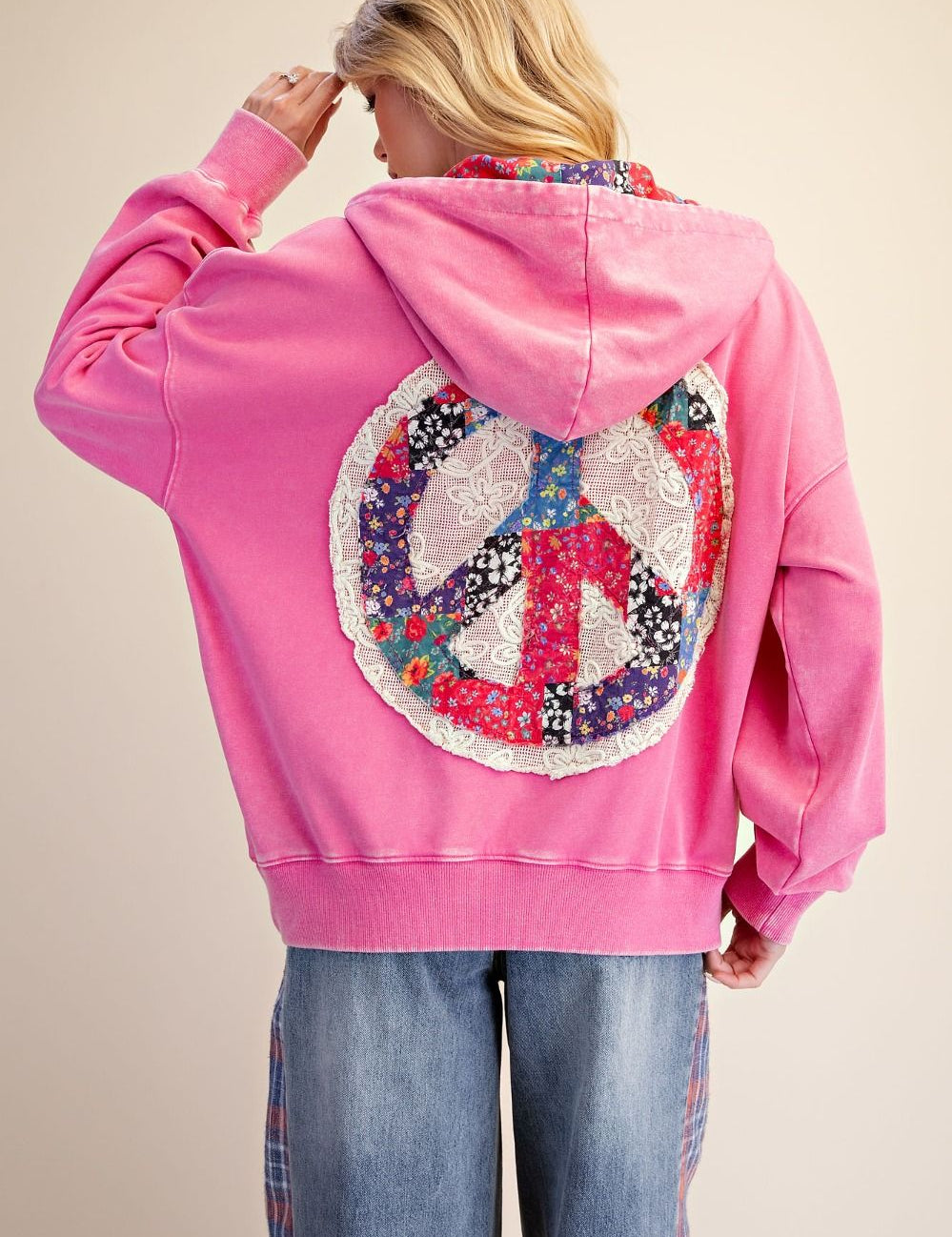 Good Company Peace Patch Washed Terry Hoodie - Westly