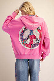 Good Company Peace Patch Washed Terry Hoodie - Westly
