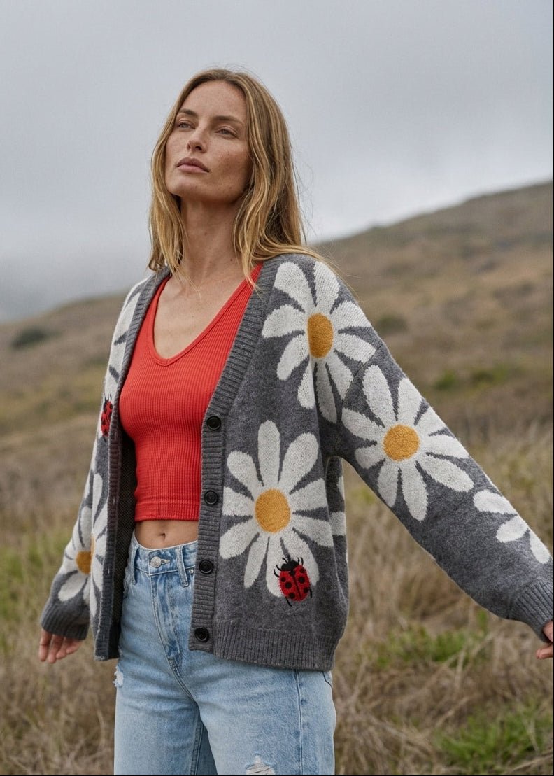 Good Fortune Ladybug Cardigan - Westly